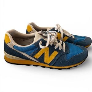 New Balance Kids Blue & Yellow Lace-Up Sneakers